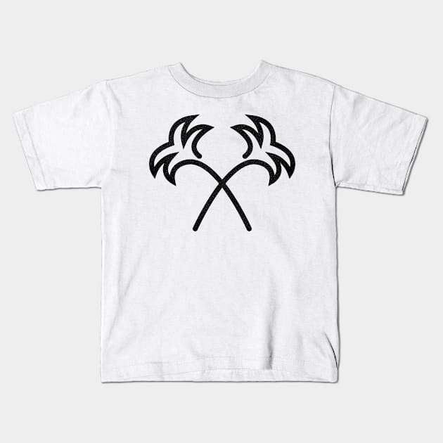 Twin Palm Trees Minimal Kids T-Shirt by JDP Designs